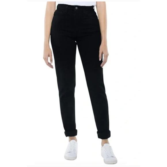 American Apparel Jeans Womens High Waist Rise Slim Skinny Jeans Black sz 29 - Picture 3 of 12